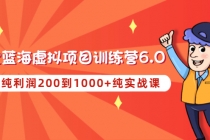 黄岛主《淘宝蓝海虚拟项目陪跑训练营6.0》每天纯利润200到1000+纯实战课 - 冒泡网-冒泡网