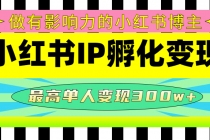 某收费培训-小红书IP孵化变现：做有影响力的小红书博主，最高单人变现300w+ - 冒泡网-冒泡网