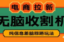 【信息差项目】外面收费588的电商拉新收割机项目【全套教程】 - 冒泡网-冒泡网