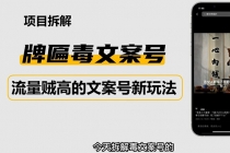 2023抖音快手毒文案新玩法，牌匾文案号，起号快易变现 - 冒泡网-冒泡网