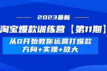 淘宝爆款训练营【第11期】 从0开始教你运营打爆款，方向+实操+放大 - 冒泡网-冒泡网