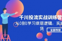 千川投流实战训练营：从0到1学习底层逻辑，实操干货全部传授(无中创水印) - 冒泡网-冒泡网