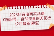 2023抖音电商实战课：0粉起号，自然流量的天花板 - 冒泡网-冒泡网