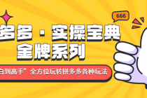 拼多多·实操宝典：金牌系列“小白到高手”带你全方位玩转拼多多各种玩法 - 冒泡网-冒泡网