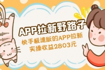 APP拉新野路子：快手极速版的APP拉新赚，实操收益2803元 - 冒泡网-冒泡网