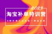 2023最新淘宝补单特训营，8种补单方法总有一种适合你！ - 冒泡网-冒泡网