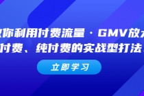 教你利用付费流量·GMV放大，微付费、纯付费的实战型打法！ - 冒泡网-冒泡网