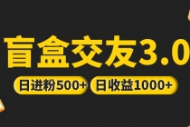 亲测日收益破千 抖音引流丨简单暴力上手简单丨盲盒交友项目 - 冒泡网-冒泡网