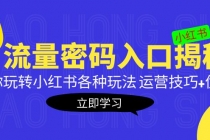 小红书流量密码入口揭秘：带你玩转小红书各种玩法 运营技巧+优化！ - 冒泡网-冒泡网