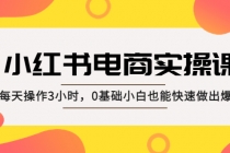 小红书·电商实操课：每天操作3小时，0基础小白也能快速做出爆款！ - 冒泡网-冒泡网