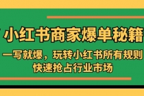 小红书·商家爆单秘籍：一写就爆，玩转小红书所有规则，快速抢占行业市场 - 冒泡网-冒泡网