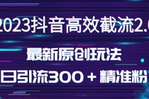 日引300＋创业粉，独家抖音高效截流2.0玩法 - 冒泡网-冒泡网