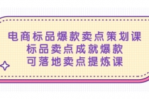 电商标品爆款卖点策划课，标品卖点成就爆款，可落地卖点提炼课 - 冒泡网-冒泡网