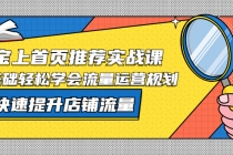 淘宝上首页/推荐实战课：0基础轻松学会流量运营规划，快速提升店铺流量！ - 冒泡网-冒泡网