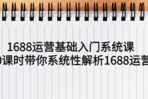 1688运营基础入门系统课，20课时带你系统性解析1688运营 - 冒泡网-冒泡网