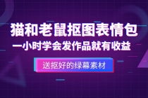 外面收费880的猫和老鼠绿幕抠图表情包视频制作，一条视频变现3w+教程+素材 - 冒泡网-冒泡网