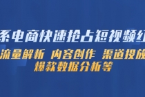 淘系电商快速抢占短视频红利：流量解析 内容创作 渠道投放 爆款数据分析等 - 冒泡网-冒泡网