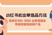 小红书必出单选品方法：客单价300-3000 出单很稳定 带你挖掘高利润产品 - 冒泡网-冒泡网