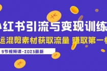 2023小红书引流与变现训练营：搬运混剪素材获取流量 赚取第一桶金 - 冒泡网-冒泡网