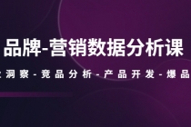 品牌-营销数据分析课，行业洞察-竞品分析-产品开发-爆品打造 - 冒泡网-冒泡网