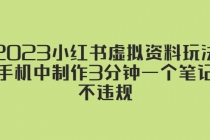 2023小红书虚拟资料玩法，手机中制作3分钟一个笔记不违规 - 冒泡网-冒泡网