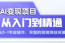 AI从入门到精通 从0-1专业操作，完整的变现项目实操 - 冒泡网-冒泡网