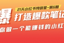 21天小红书特训营-第6期，打造爆款笔记，带你做一个能赚钱的小红书！ - 冒泡网-冒泡网