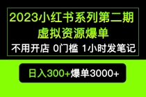 2023小红书系列第二期 虚拟资源私域变现爆单，不用开店简单暴利0门槛发笔记 - 冒泡网-冒泡网