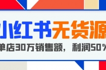 小红书无货源项目：从0-1从开店到爆单，单店30万销售额，利润50%，干货分享 - 冒泡网-冒泡网