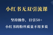 小红书无双课一天引50+女粉，不用做视频发视频，小白也很容易上手拿到结果 - 冒泡网-冒泡网