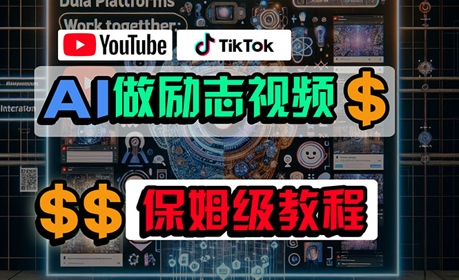 利用AI制作励志视频，在YouTube和TikTok赚钱，小白可做 - 冒泡网-冒泡网