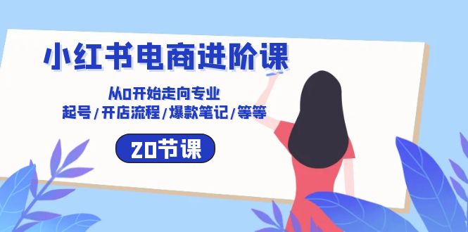 小红书电商进阶课：从0开始走向专业 起号/开店流程/爆款笔记/等等 - 冒泡网-冒泡网