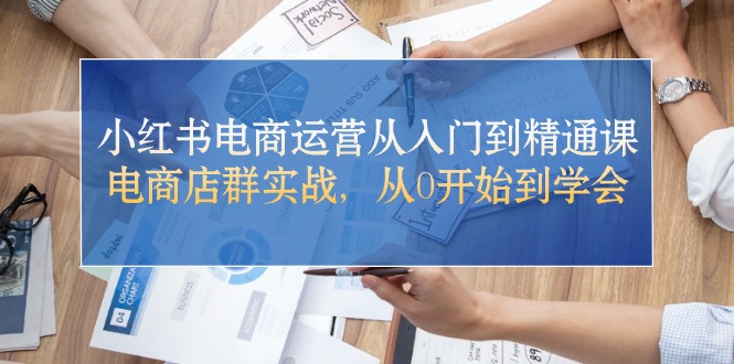 小红书电商运营从入门到精通课，电商店群实战，从0开始到学会 - 冒泡网-冒泡网