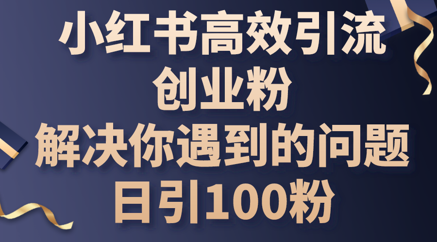 小红书高效引流创业粉，解决你遇到的问题，日引100粉 - 冒泡网-冒泡网