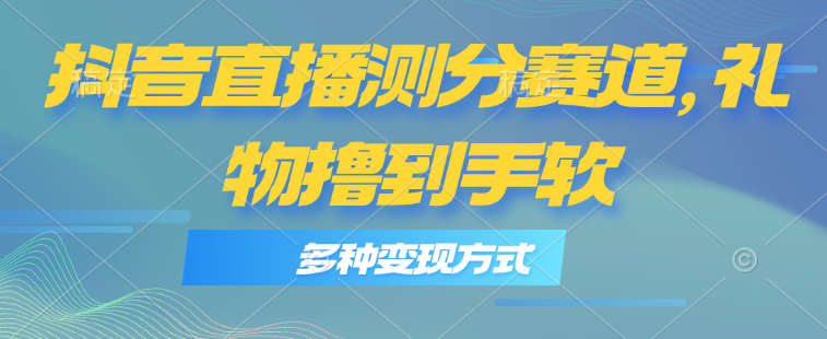 抖音直播测分赛道，多种变现方式，轻松日入1000+ - 冒泡网-冒泡网