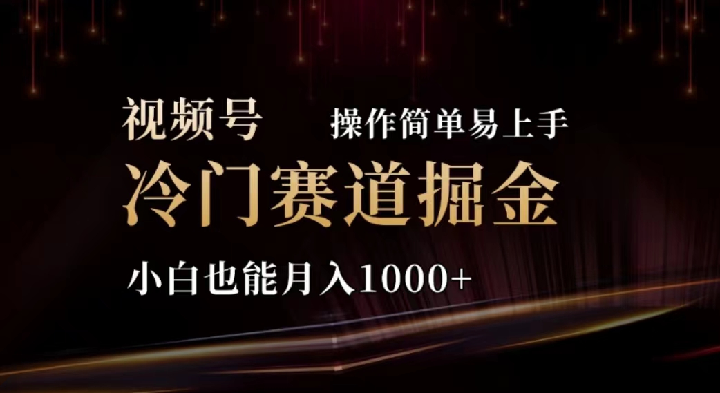 2024视频号冷门赛道掘金，操作简单轻松上手，小白也能月入1000+ - 冒泡网-冒泡网