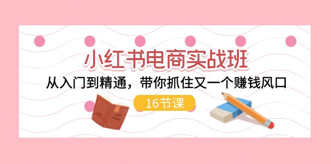 小红书电商实战班，从入门到精通，带你抓住又一个赚钱风口 - 冒泡网-冒泡网