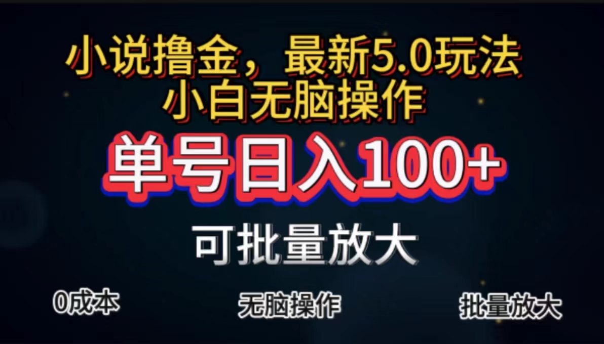 全自动小说撸金，单号日入100+小白轻松上手，无脑操作 - 冒泡网-冒泡网