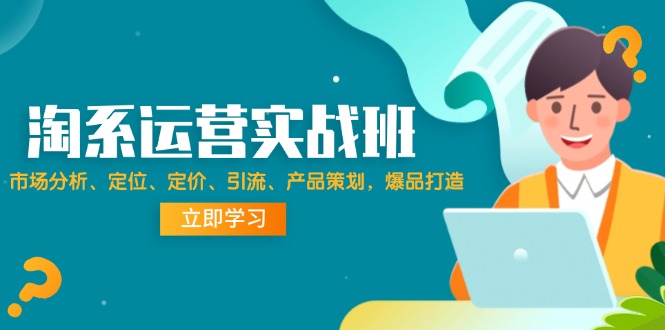 淘系运营实战班：市场分析、定位、定价、引流、产品策划，爆品打造 - 冒泡网-冒泡网