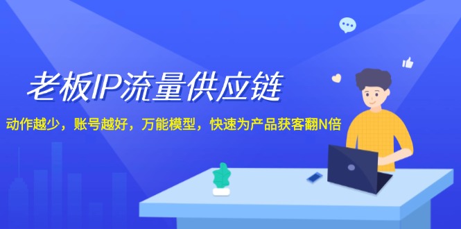 老板 IP流量 供应链，动作越少，账号越好，万能模型，快速为产品获客翻N倍 - 冒泡网-冒泡网