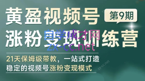 黄盈·视频号涨粉变现训练营 - 冒泡网-冒泡网