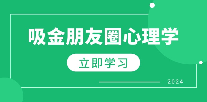 朋友圈吸金心理学：揭秘心理学原理，增加业绩，打造个人IP与行业权威 - 冒泡网-冒泡网