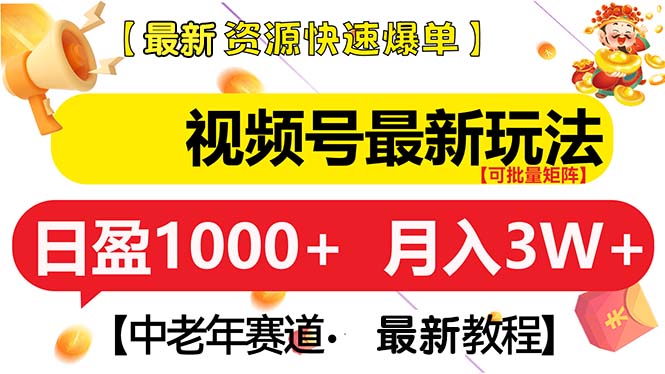 视频号最新玩法 中老年赛道 月入3W+ - 冒泡网-冒泡网