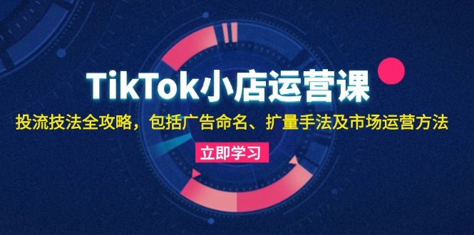 TikTok小店运营课：投流技法全攻略，包括广告命名 扩量手法及市场运营方法 - 冒泡网-冒泡网