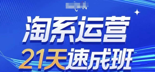 淘系运营21天速成班(更新24年9月)，0基础轻松搞定淘系运营，不做假把式 - 冒泡网-冒泡网