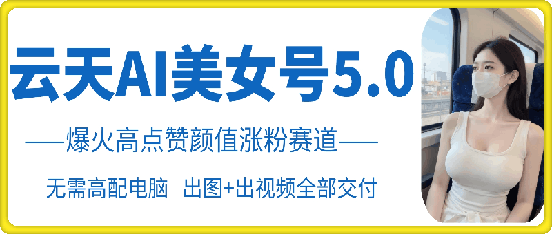 云天AI美女号5.0，爆火高点赞颜值涨粉赛道 - 冒泡网-冒泡网