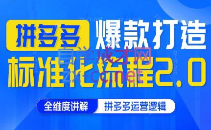 云杉老师·拼多多爆款打造标准化流程2.0 - 冒泡网-冒泡网