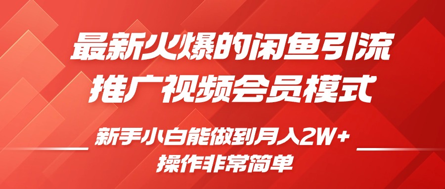 闲鱼引流推广影视会员，0成本就可以操作，新手小白月入过W+【揭秘】 - 冒泡网-冒泡网