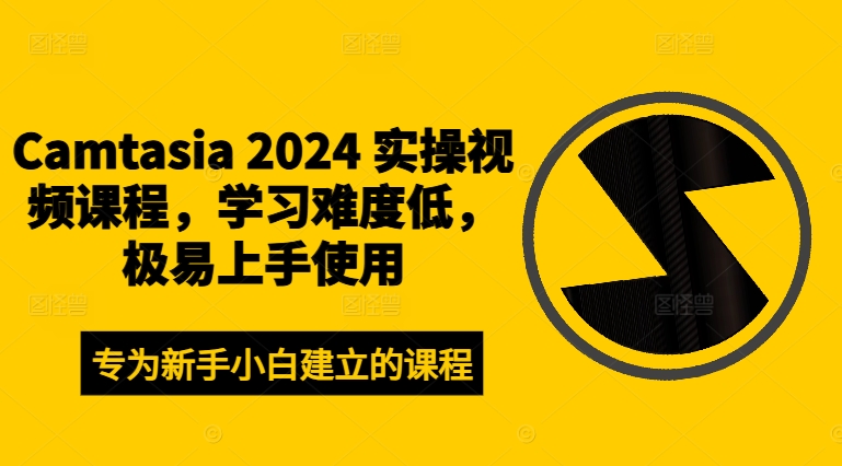 Camtasia 2024 实操视频课程，学习难度低，极易上手使用 - 冒泡网-冒泡网