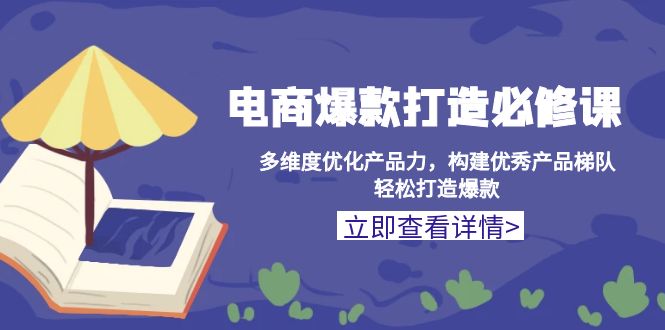 电商爆款打造必修课：多维度优化产品力，构建优秀产品梯队，轻松打造爆款-冒泡网